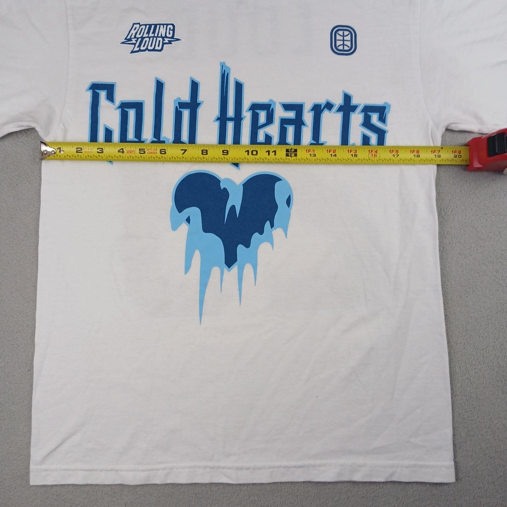 OTE Rolling Loud T-Shirt Mens Medium White Cold Hearts Graphic Tee 23 Streetwear - Picture 5 of 7
